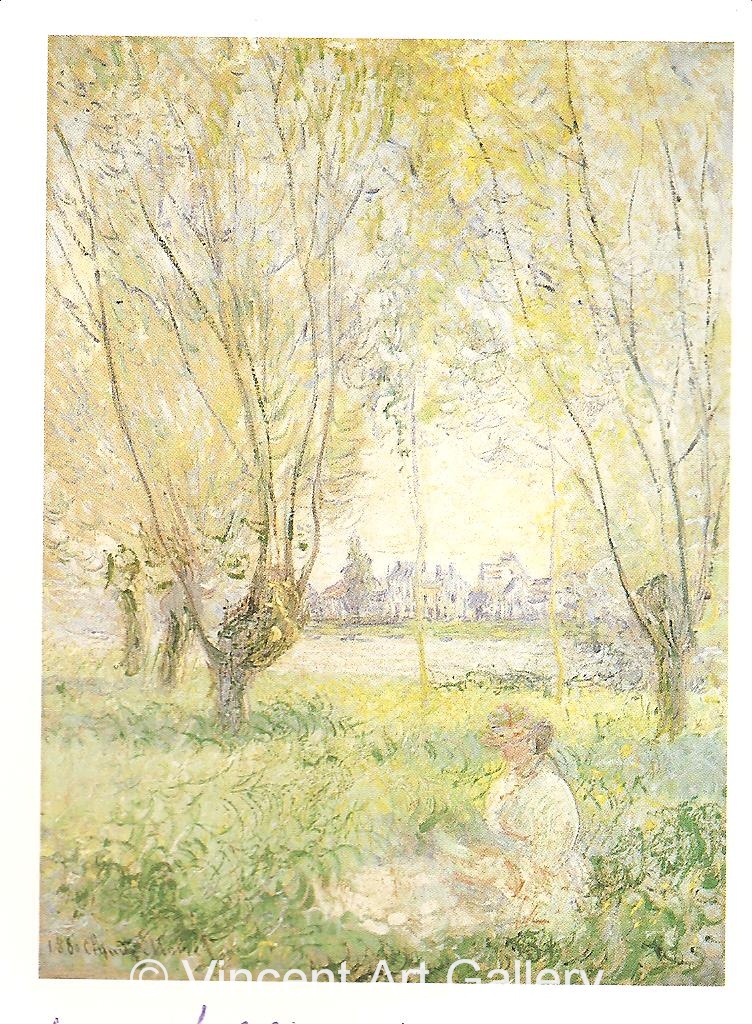 A381, MONET, Woman Sitting under the Willows 001